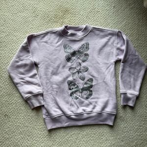 Abercrombie Kids Butterfly Sweatshirt Purple Girls Size 7/8